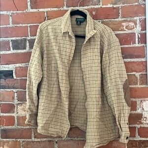 VTG Plaid and suede Lauren Ralph Lauren zip front flannel shirt, size 3X